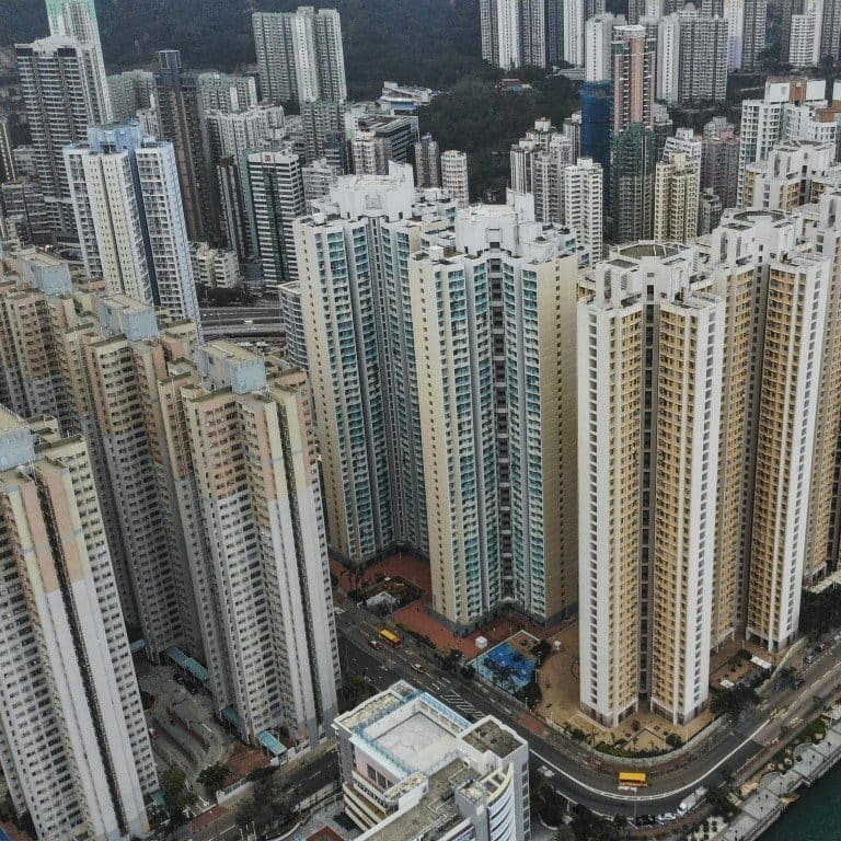 high-density sustainability development in hong kong illustration