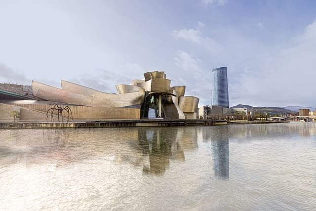 innovation in architecture, new form, new style , new material used, new construction method. Bilbao museum