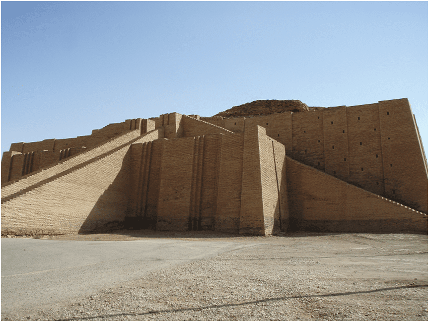 Paradigm shift in architecture: Pharaoh, Mesopotamia, Persia.  the ziggurat of UR is made of three platforms archeologist remaining