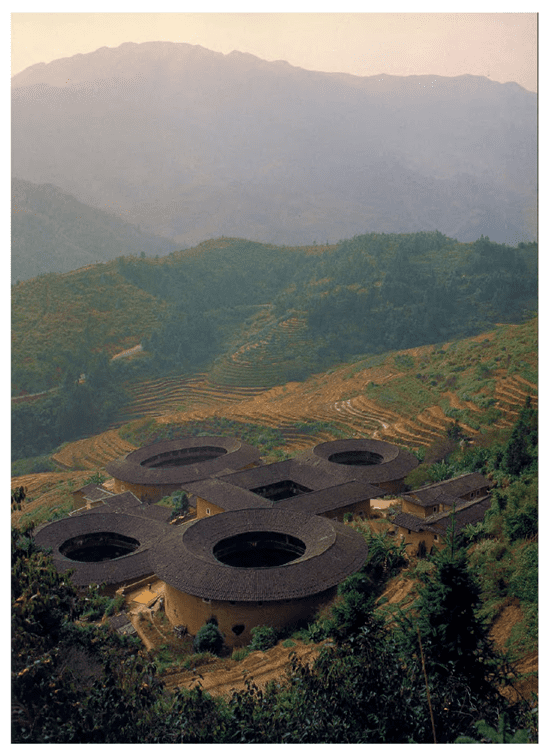 Paradigm shift in architecture: Indian-Chinese-Japanese. Image illustrates the one type of domestic architecture in Guangdong China.
