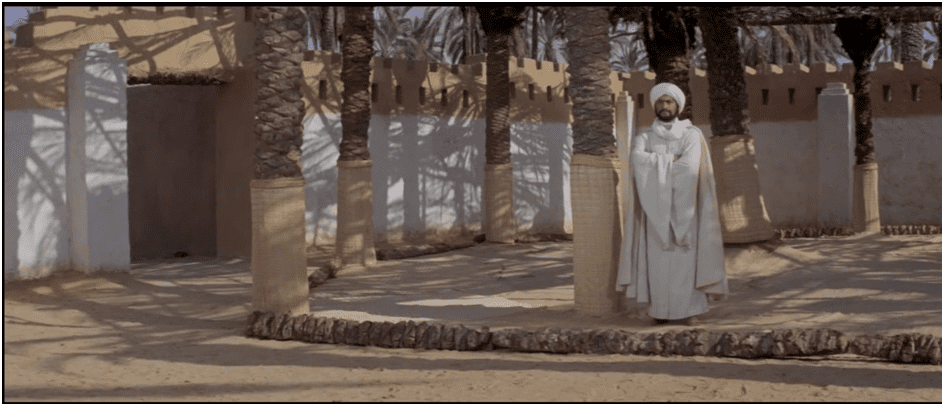 Paradigm shift in architecture: the Islamic world. Image shows the first mosque built in Islam and its simple design. 