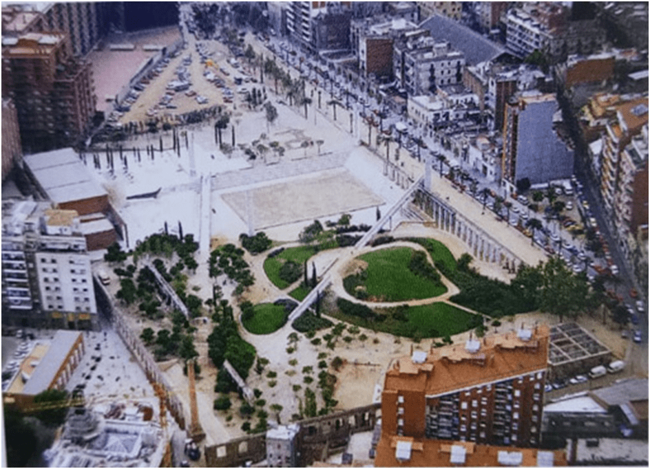 Urbanism: urban fabric or urban form sustainability? Park of Del Clot Barcelona-Spain. Image source4