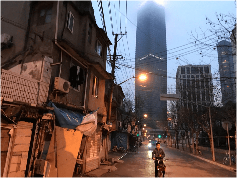 reasons leading to inequality in gentrification. Image shows gentrification in shanghai-China.