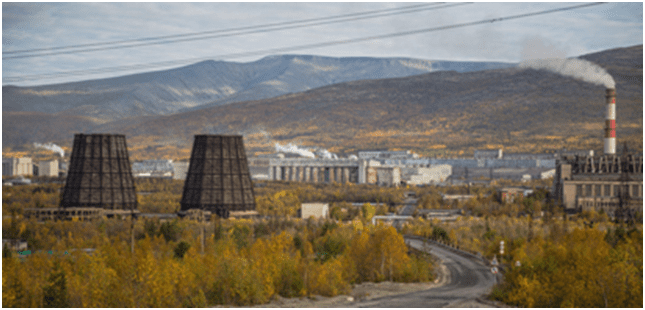 Intensification urban development barriers . the image shows the northern Caucasus industrial area occupying an agricultural land.