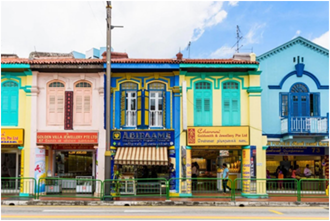 Urbanism: Diversity, Smart Growth, and Future Urban Design. Image shows diversity in architectural facade treatment in Singapore.