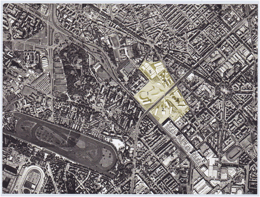 Portello an integrated urban development project in Milan. Figure 3, Ariel's view of the five sectors of the Portello urban development project, Milan-Italy