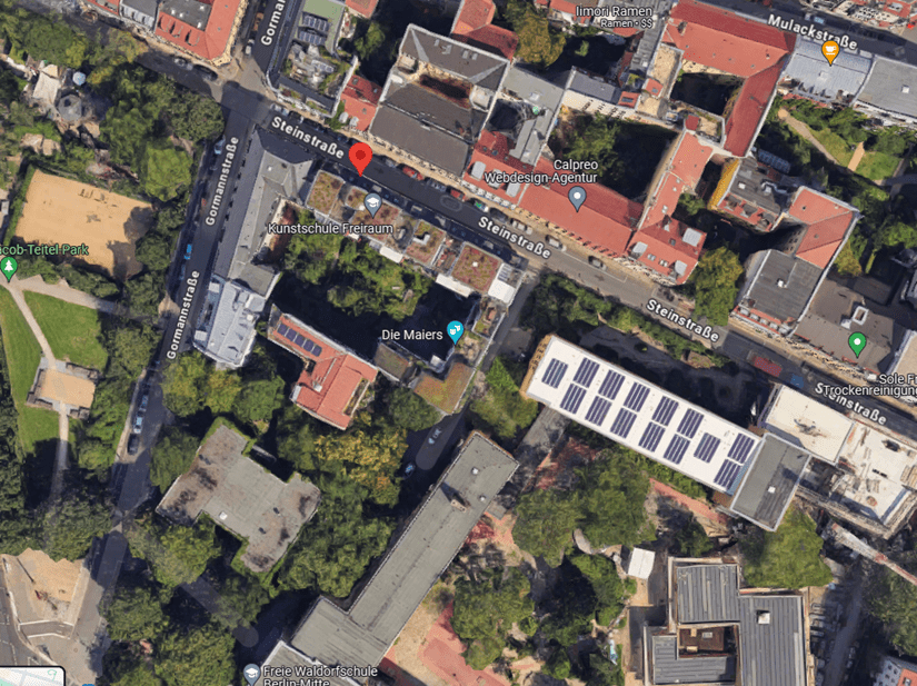 Steinstrabe 26-28 Residential Development in Berlin. project site plan from google