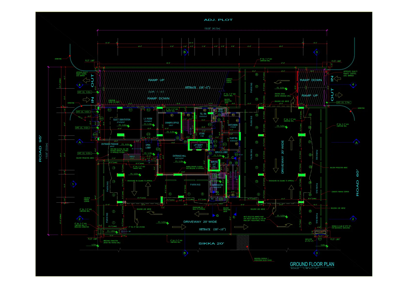 ground floor plan for the building 