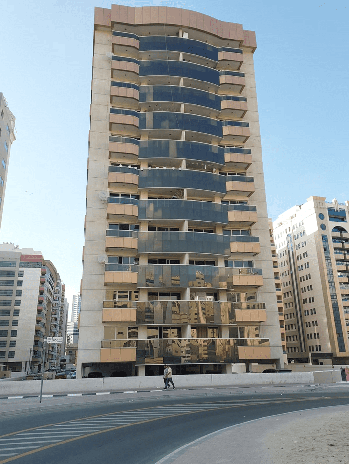Al Nahda Grand residential building project. rear side photo of the building project