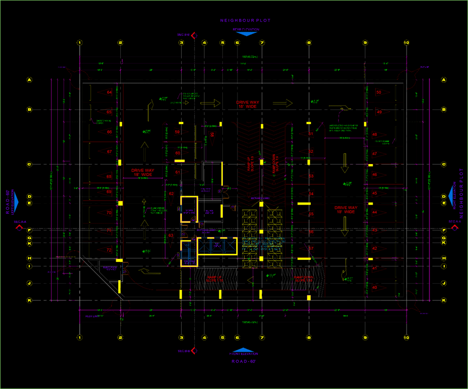 Al Sayer residential building project. Image of basement floor