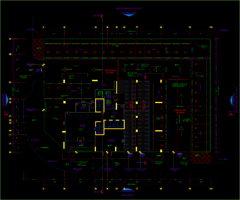 Al Sayer residential building project. image of ground floor plan