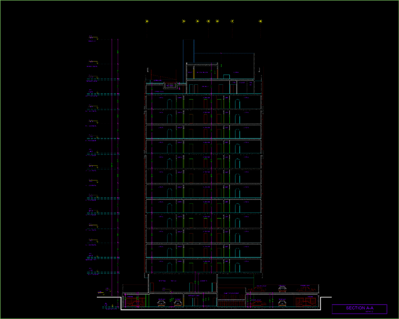 Al Sayer residential building project. image of section of the project