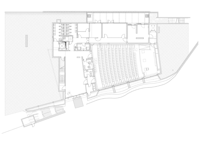 Porter School of Environment Architecture Project- Tel Aviv. the basement floor plan of the building