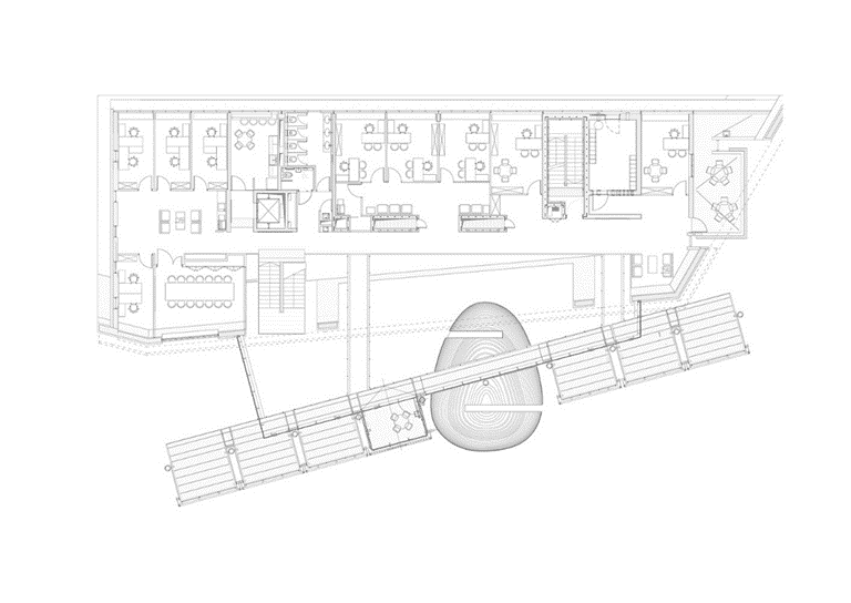 Porter School of Environment Architecture Project- Tel Aviv. the third-floor plan of the building