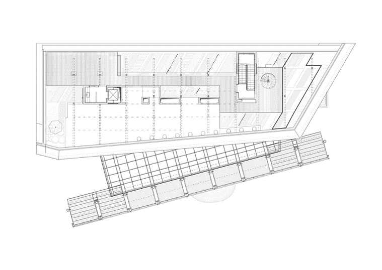 Porter School of Environment Architecture Project- Tel Aviv. the roof-floor plan of the building