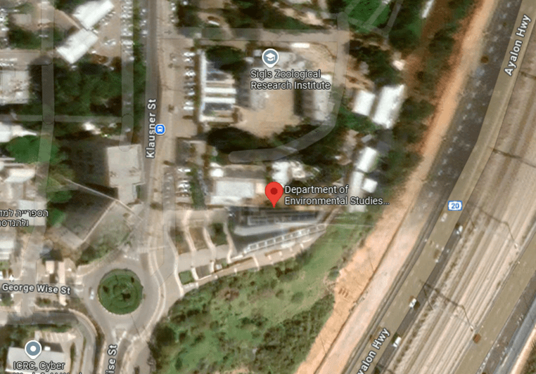 Porter School of Environment Architecture Project- Tel Aviv. the site Location of the project from Google