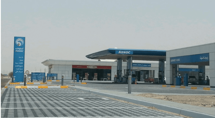 Al Haffar Oil and Gas petrol station complex project. the Al Haffar petrol station site photo.