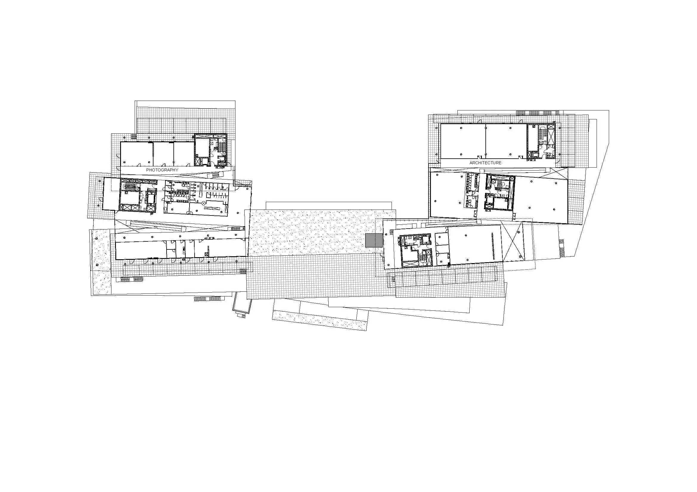 Bezalel Academy of Arts and Design project in Jerusalem. the second-floor plan