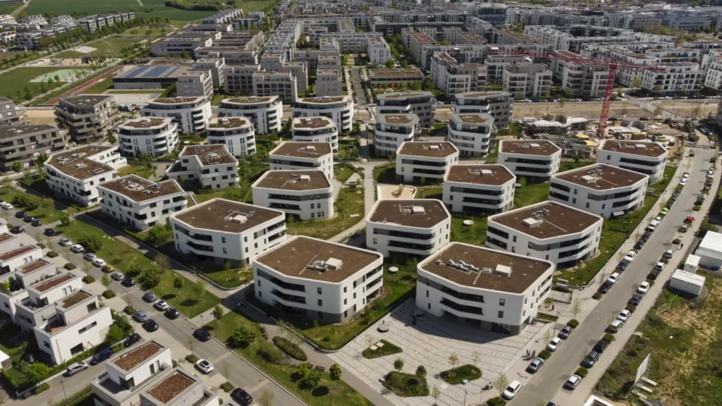 Riedberg Urban Development & Design District – Frankfurt. the ariel view of the west wing neighborhood.