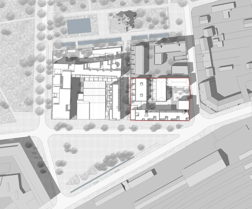 Clause Bois Badeau Urban Regeneration & Design project Brétigny. the site plan of the group of buildings