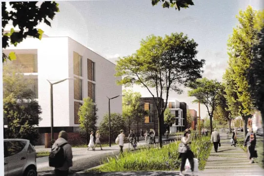 Clause Bois Badeau Urban Regeneration & Design project Brétigny. green space on the road network.