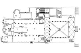 Architecture and Art: Evolution of Function in Architecture. Plan of Sant Clement Basilica church-Rome