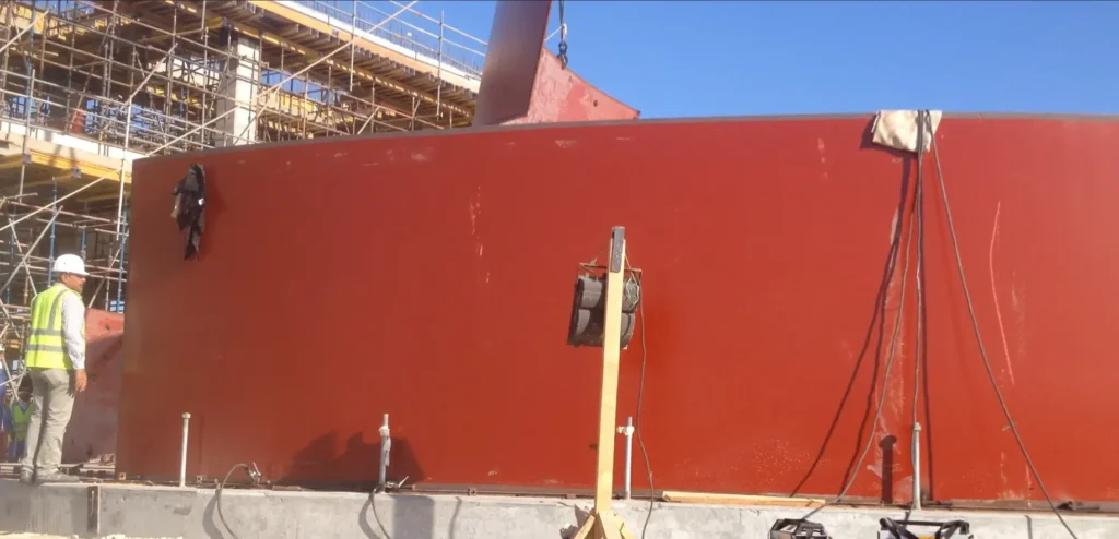 steel tank construction supervision activity image from site construction 