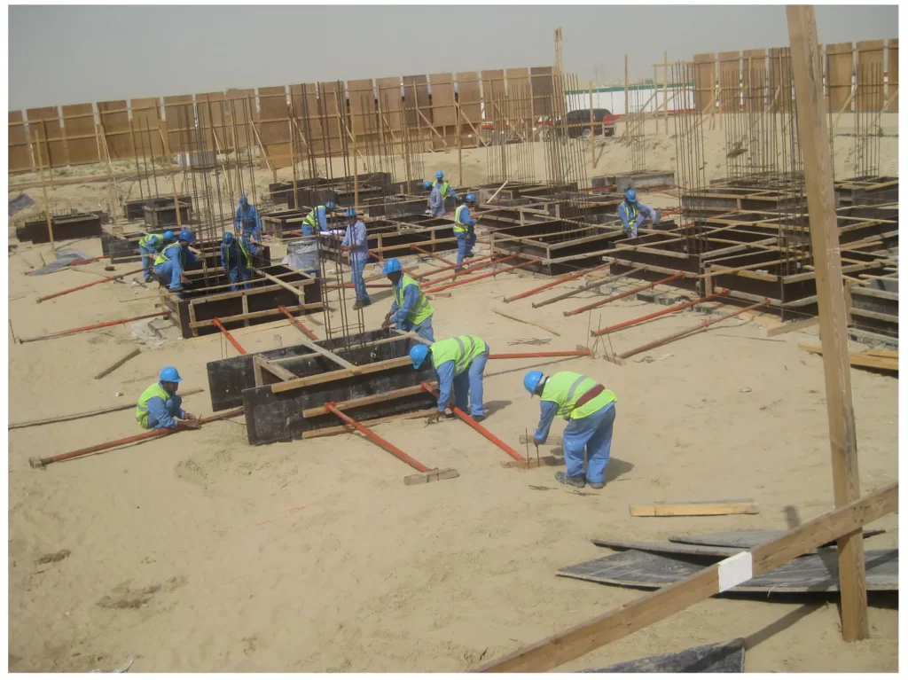 Architects / 12 site supervision steps Why supervision? construction of formwork for pad foundation of villa construction.