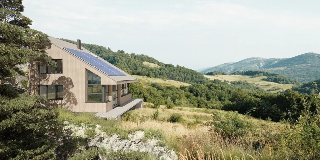 What is a grain architecture? Lutra Lutra House project in Serbia, an example of green architecture.