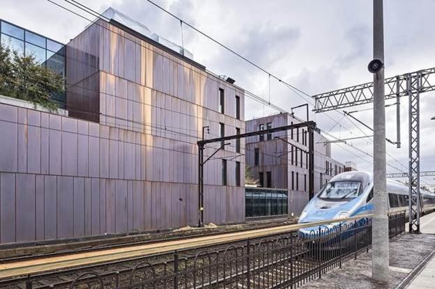 What is transit oriented development TOD? The railway station strip façade side of the urban regeneration of the Sopot railway station