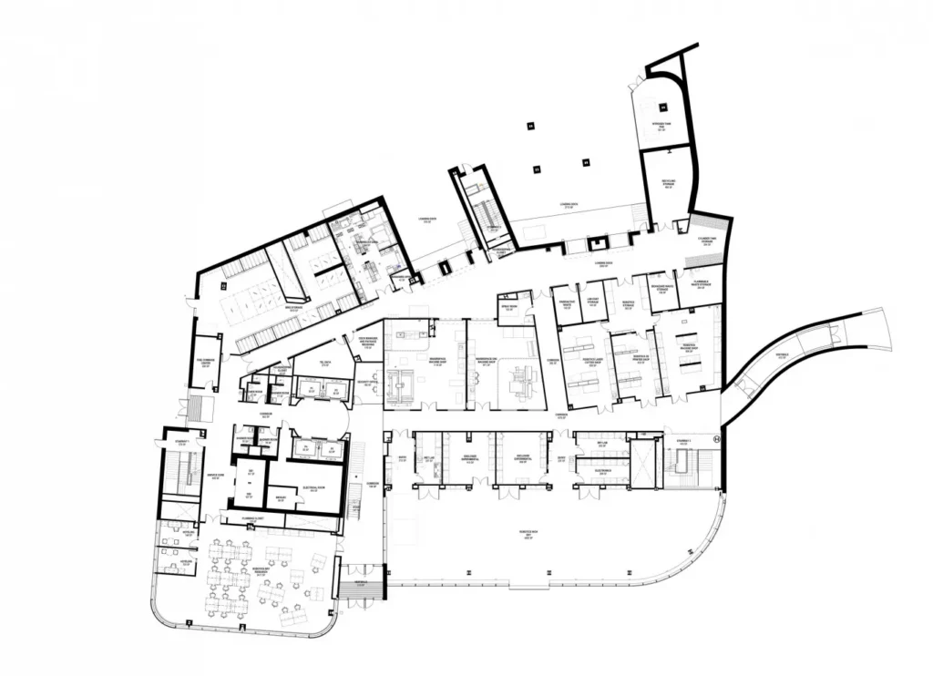 University Architecture and Urban Design. EXP building level 1 plan