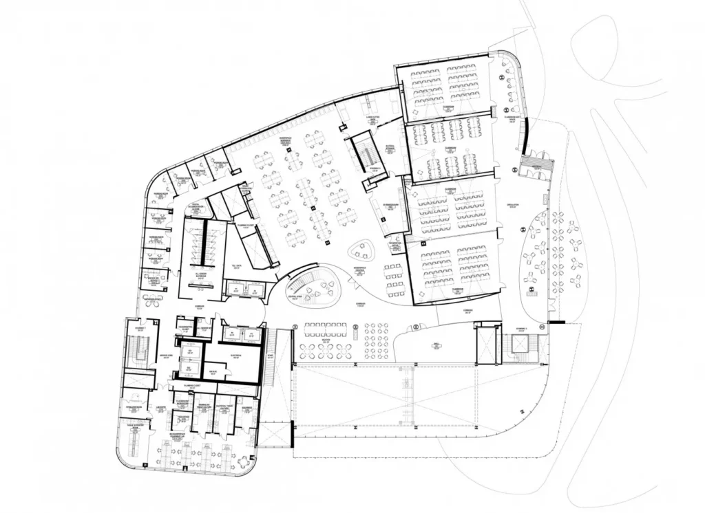 University Architecture and Urban Design.  EXP building level 2 plan