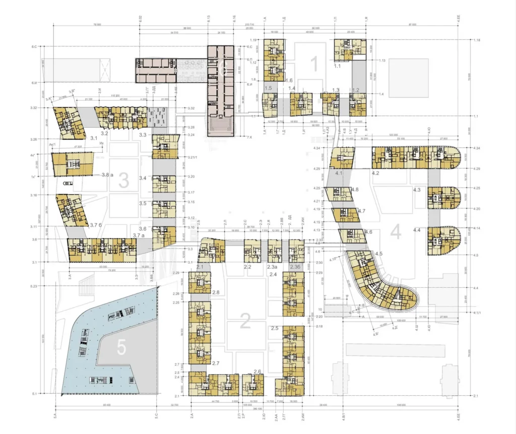 complete garden quarters urban regeneration project drawings first floor plan