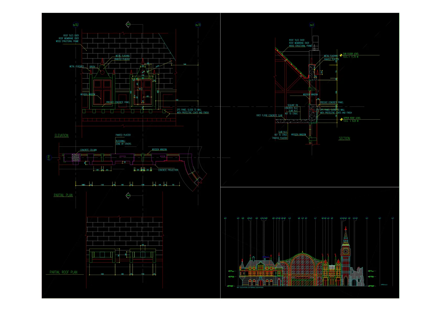 Global Village Architecture, urban design project. the original architecture theme and the detailed drawings for construction.